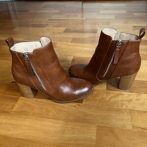 Brown Leather Ankle Boots